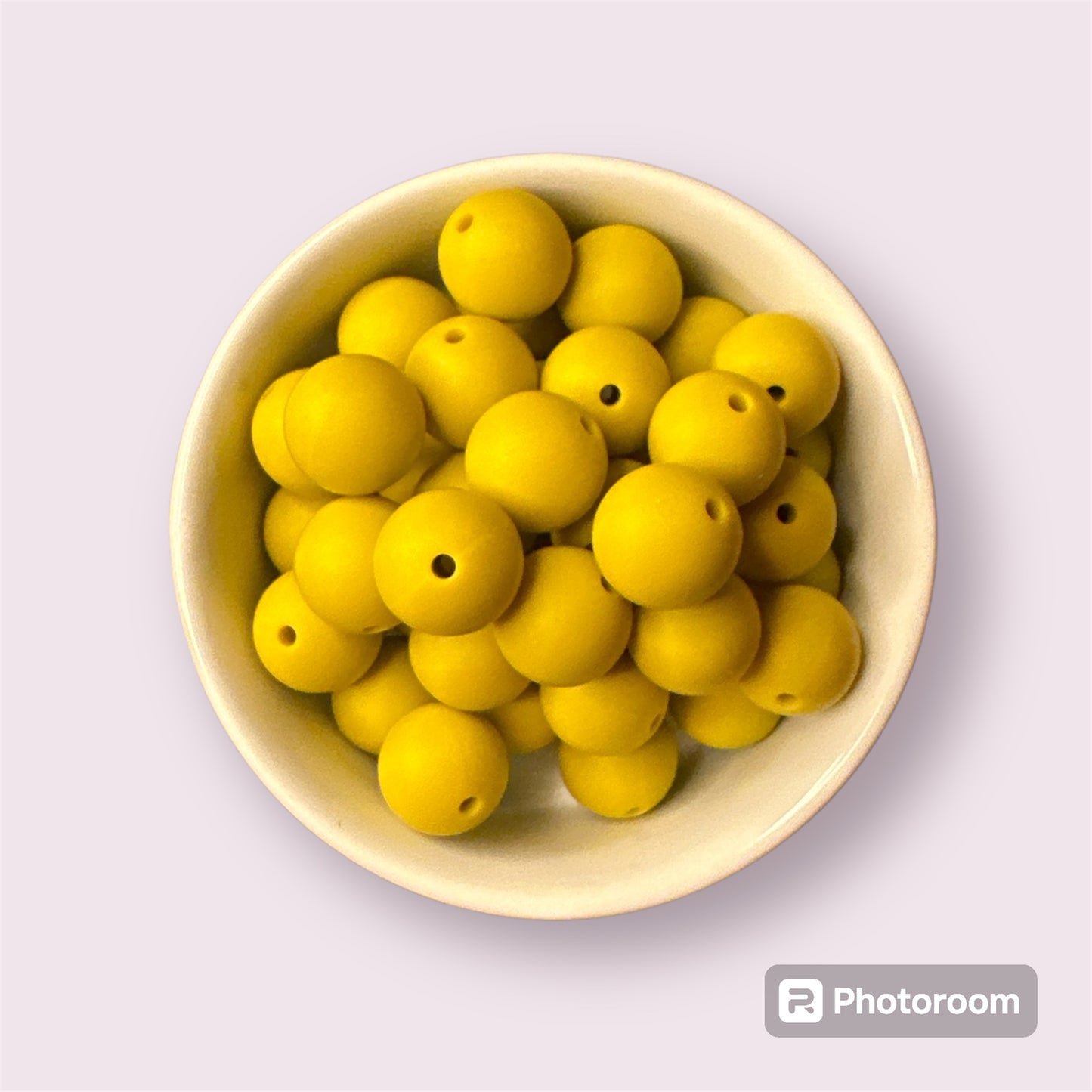 Mustard Yellow 15mm Silicone Bead