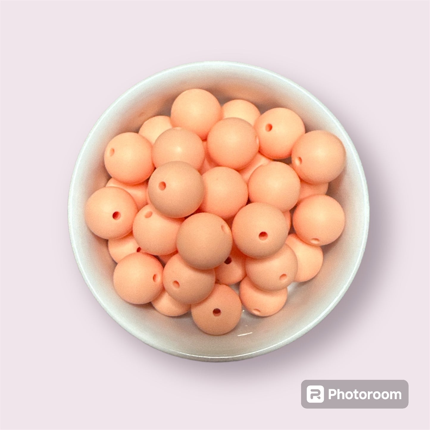 Peach 15mm Silicone Bead