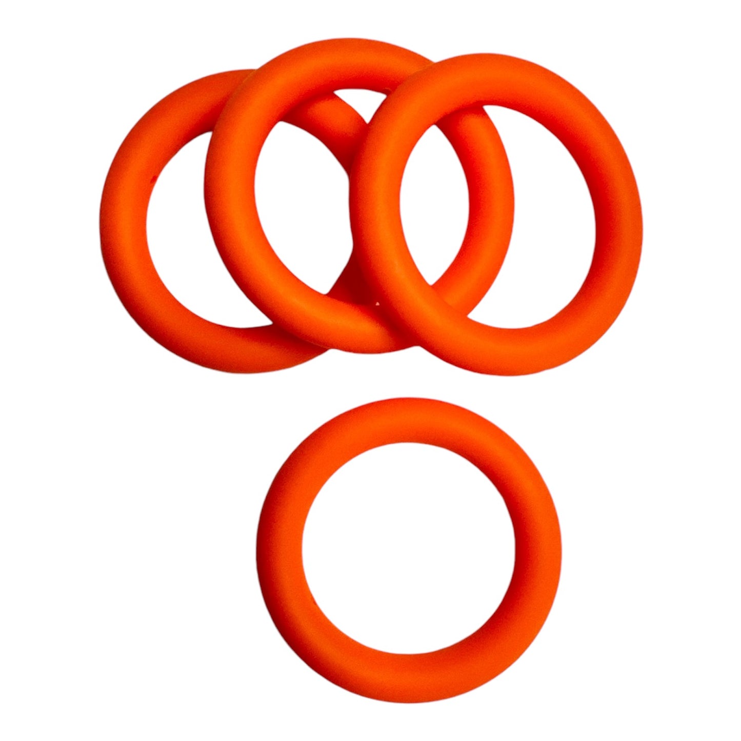 Orange Solid Silicone Ring Bead 62mm for Car Charms