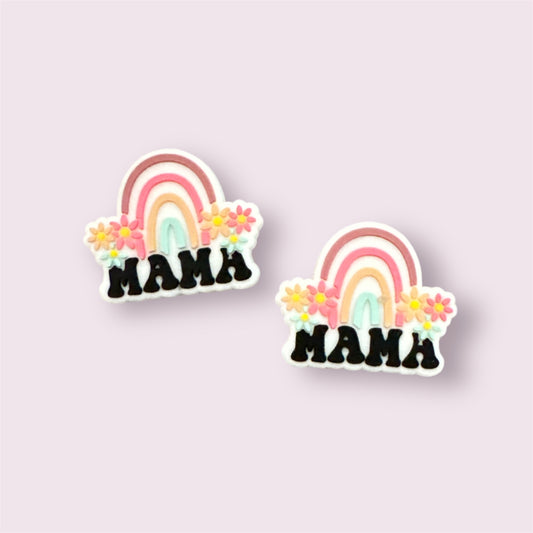 Mama Boho Rainbow Silicone Focal Bead