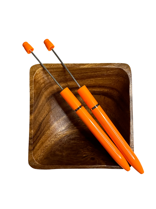 Orange Sleek New Style Beadable Pen