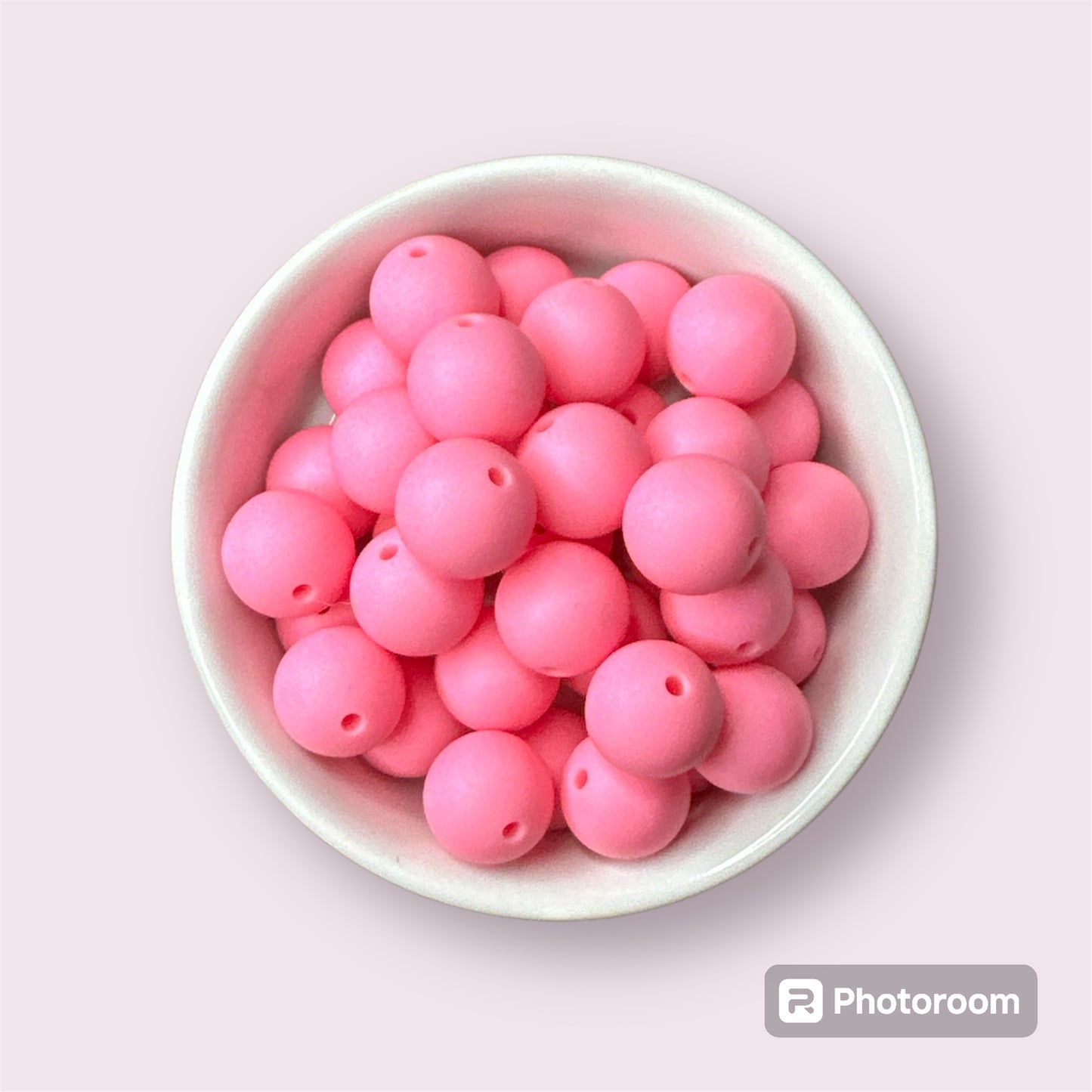 Bubble Gum Pink 15mm Silicone Bead