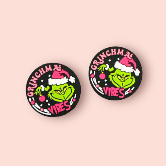 Grinchmas Vibes Grinch Christmas Silicone Focal Bead