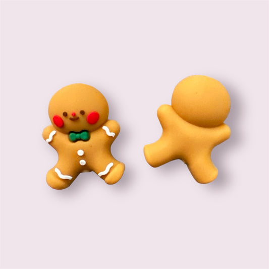 Gingerbread 3D Christmas Silicone Focal Bead