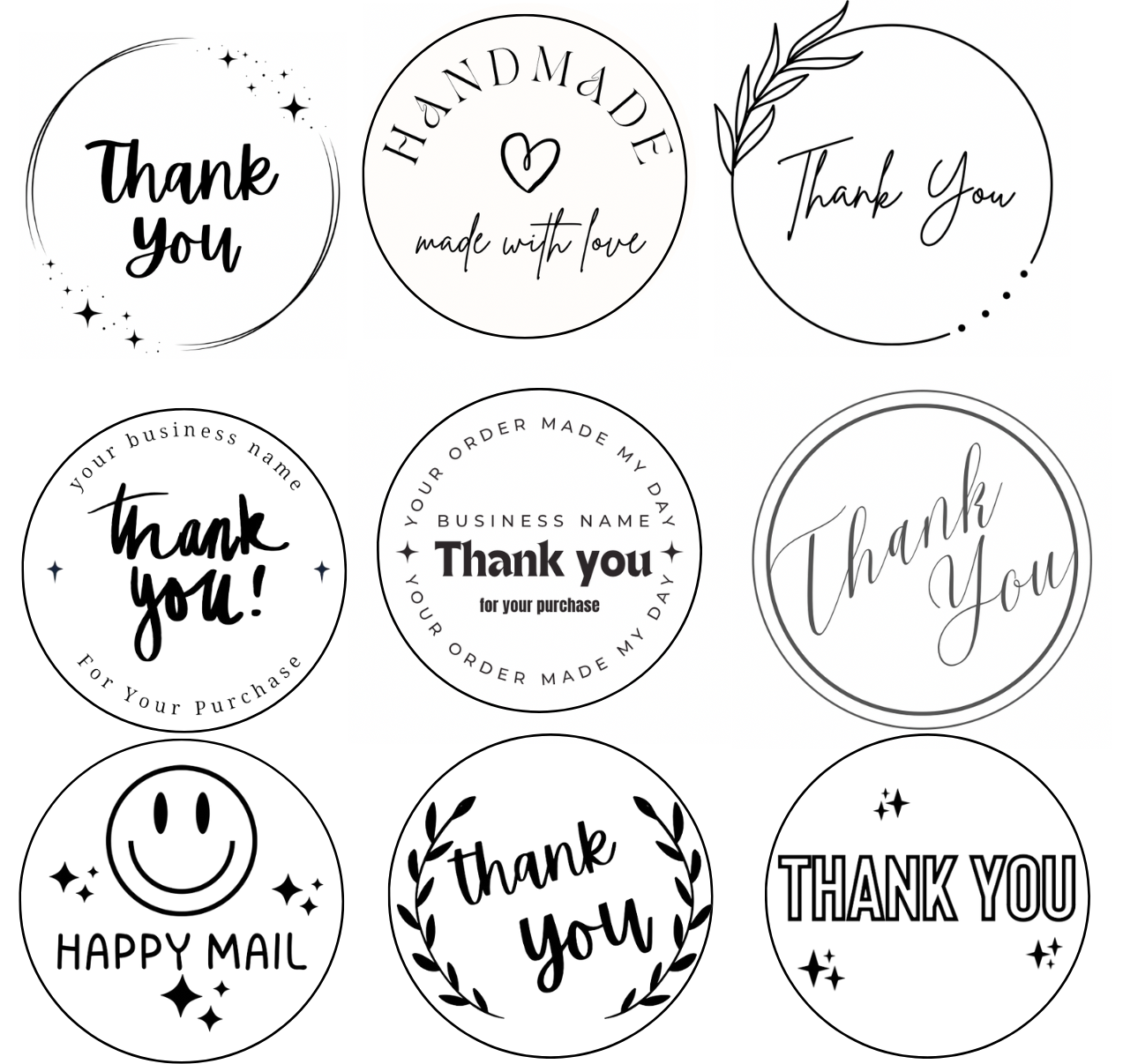 Create Your Own Custom Thank You Stickers