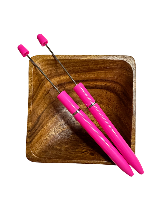 Hot Pink Sleek New Style Beadable Pen