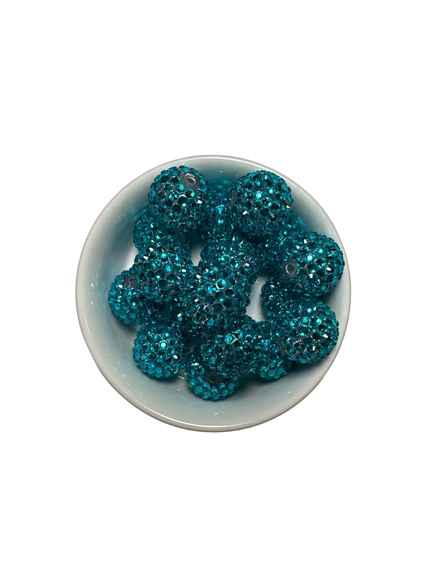 Blue Aqua Clear 20mm Rhinestone Bead