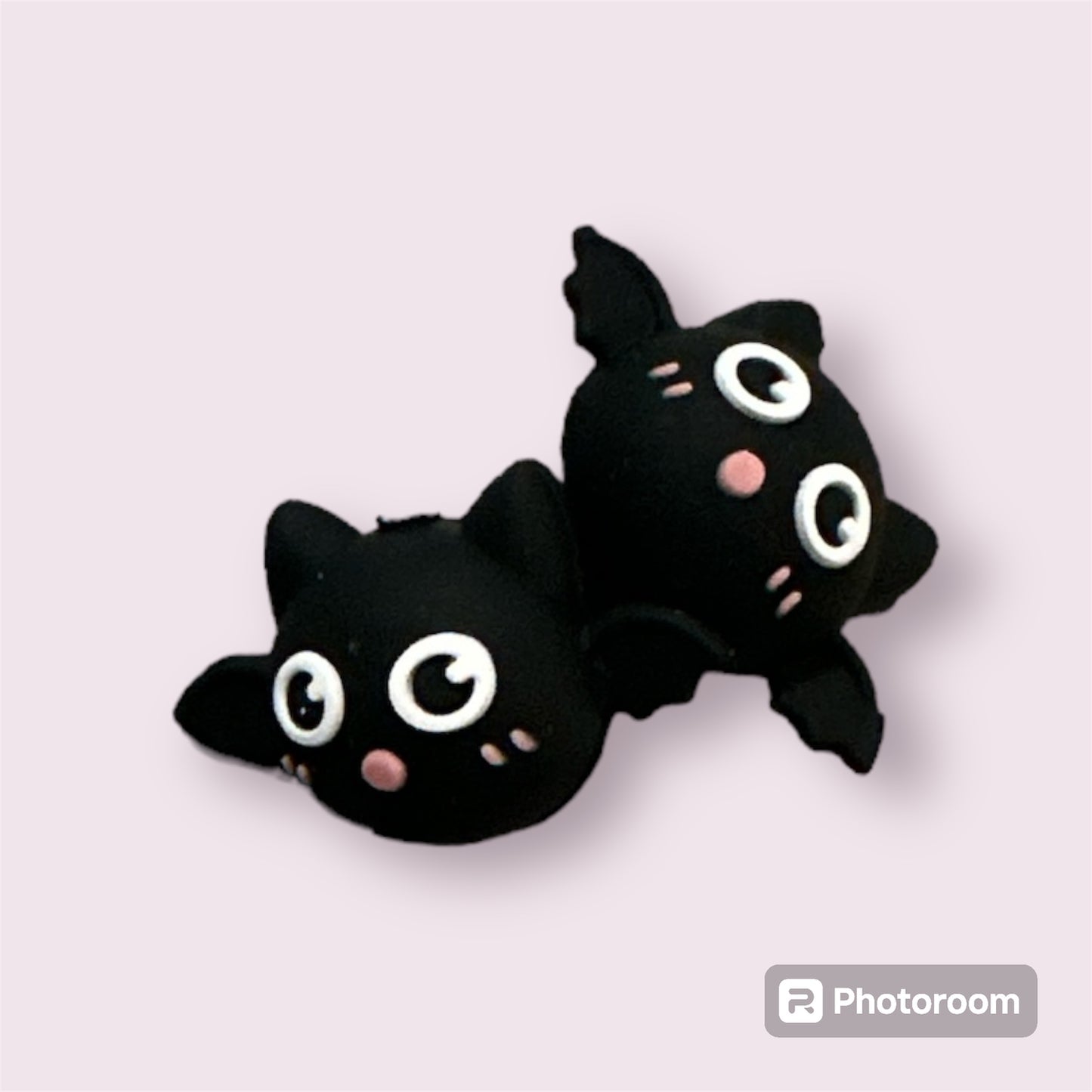 Black Bat 3D Silicone Focal Bead