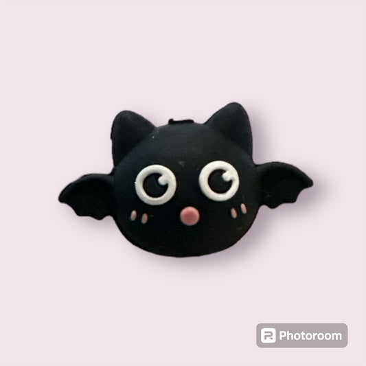 Black Bat 3D Silicone Focal Bead