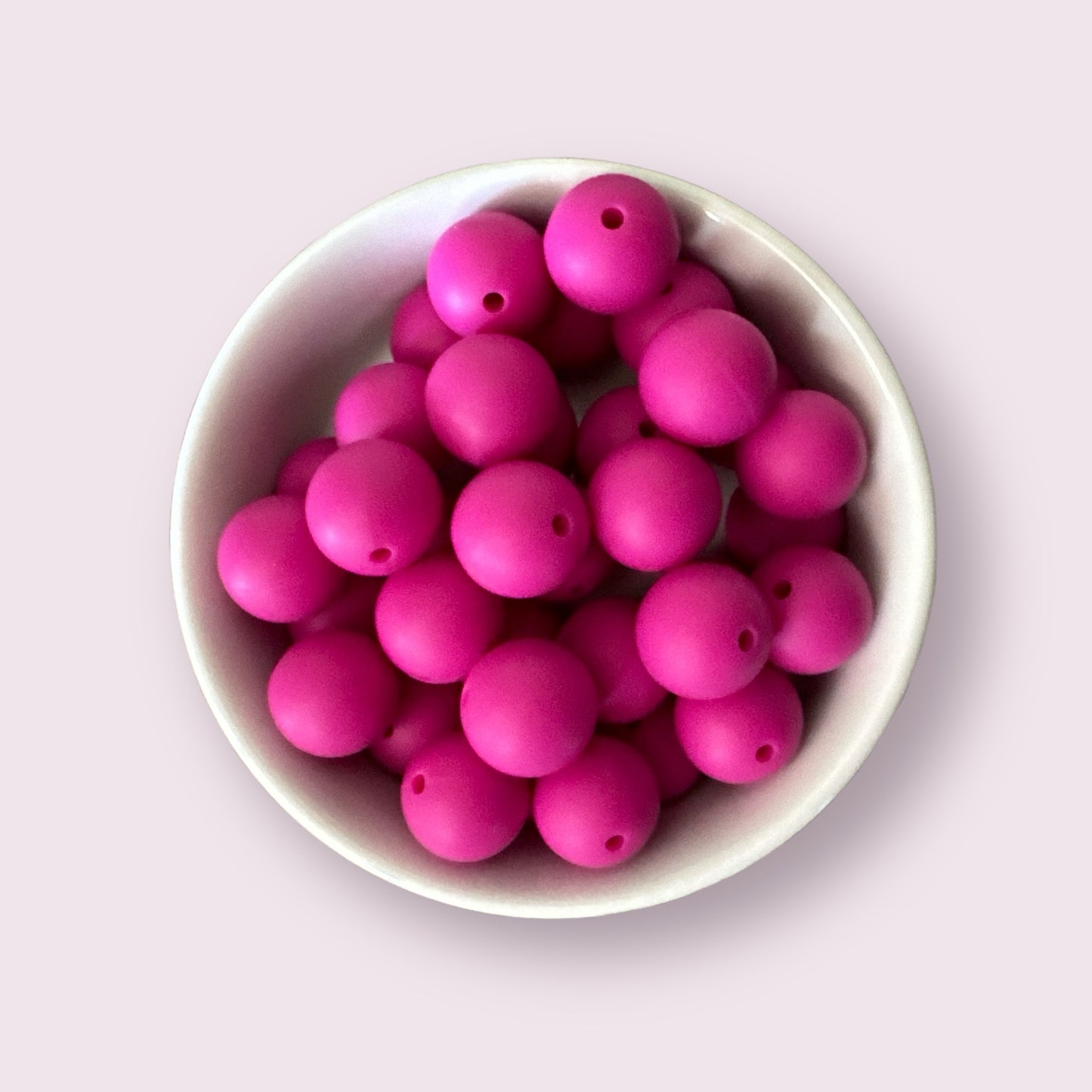 Fuchsia 15mm Silicone Bead