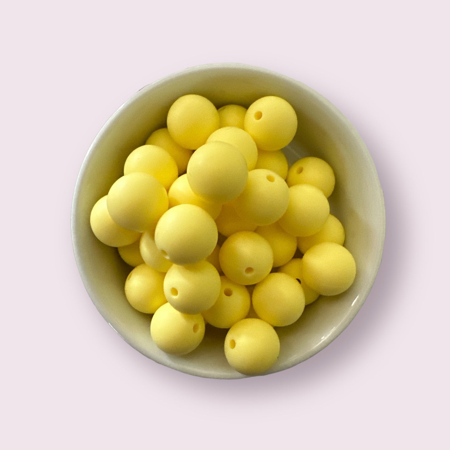 Light Yellow 15mm Silicone Bead